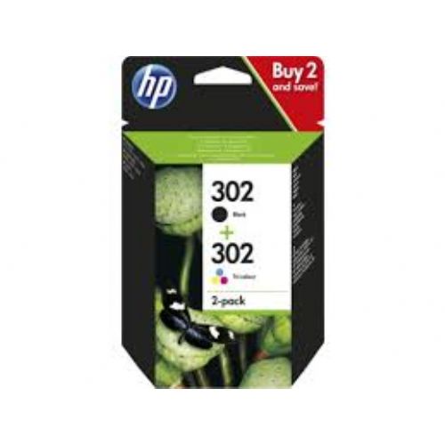 CARTUCCIA HP 302 MULTIPACK BK+COLOR X4D37AE ORIGINALE